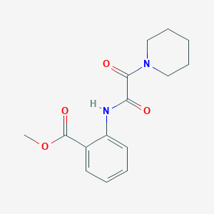 molecular formula C15H18N2O4 B4677015 methyl 2-{[oxo(1-piperidinyl)acetyl]amino}benzoate 