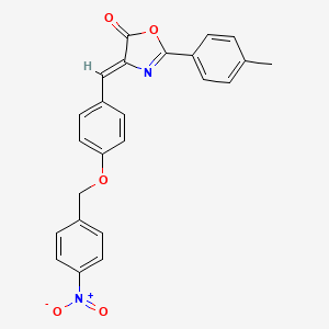 molecular formula C24H18N2O5 B4677036 2-(4-methylphenyl)-4-{4-[(4-nitrobenzyl)oxy]benzylidene}-1,3-oxazol-5(4H)-one 