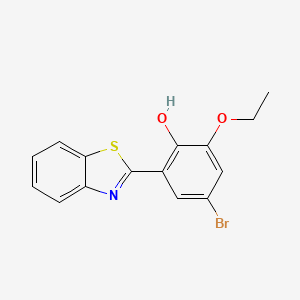 molecular formula C15H12BrNO2S B4677055 2-(1,3-benzothiazol-2-yl)-4-bromo-6-ethoxyphenol 