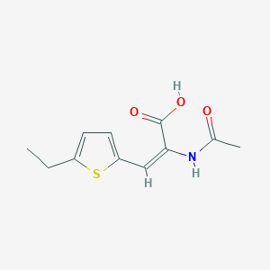 molecular formula C11H13NO3S B4677057 2-(acetylamino)-3-(5-ethyl-2-thienyl)acrylic acid 