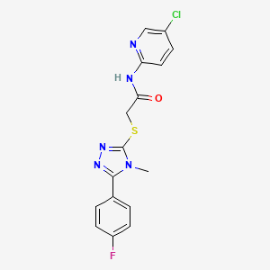 molecular formula C16H13ClFN5OS B4677084 N-(5-chloro-2-pyridinyl)-2-{[5-(4-fluorophenyl)-4-methyl-4H-1,2,4-triazol-3-yl]thio}acetamide 