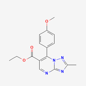 molecular formula C16H16N4O3 B4677088 ethyl 7-(4-methoxyphenyl)-2-methyl[1,2,4]triazolo[1,5-a]pyrimidine-6-carboxylate 