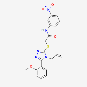 molecular formula C20H19N5O4S B4677091 2-{[4-allyl-5-(2-methoxyphenyl)-4H-1,2,4-triazol-3-yl]thio}-N-(3-nitrophenyl)acetamide 