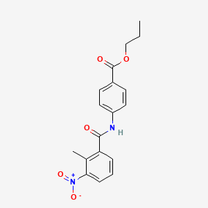 molecular formula C18H18N2O5 B4677096 propyl 4-[(2-methyl-3-nitrobenzoyl)amino]benzoate 