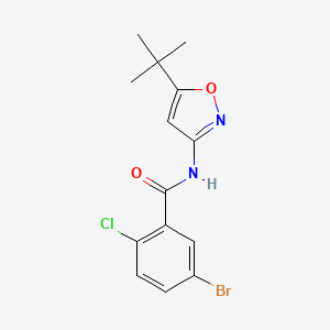 molecular formula C14H14BrClN2O2 B4677097 5-bromo-N-(5-tert-butyl-3-isoxazolyl)-2-chlorobenzamide 