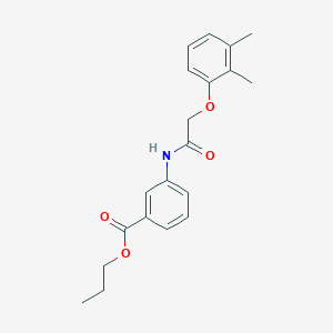 molecular formula C20H23NO4 B4677108 propyl 3-{[(2,3-dimethylphenoxy)acetyl]amino}benzoate 