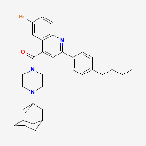 molecular formula C34H40BrN3O B4677112 4-{[4-(1-adamantyl)-1-piperazinyl]carbonyl}-6-bromo-2-(4-butylphenyl)quinoline 
