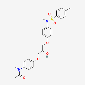 molecular formula C26H30N2O6S B4677136 N-{4-[2-hydroxy-3-(4-{methyl[(4-methylphenyl)sulfonyl]amino}phenoxy)propoxy]phenyl}-N-methylacetamide 