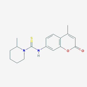 2-methyl-N-(4-methyl-2-oxo-2H-chromen-7-yl)-1-piperidinecarbothioamide