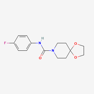 molecular formula C14H17FN2O3 B4677170 N-(4-fluorophenyl)-1,4-dioxa-8-azaspiro[4.5]decane-8-carboxamide 
