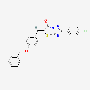 molecular formula C24H16ClN3O2S B4677187 5-[4-(benzyloxy)benzylidene]-2-(4-chlorophenyl)[1,3]thiazolo[3,2-b][1,2,4]triazol-6(5H)-one 