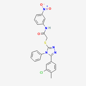 2-{[5-(3-chloro-4-methylphenyl)-4-phenyl-4H-1,2,4-triazol-3-yl]thio}-N-(3-nitrophenyl)acetamide