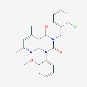 molecular formula C23H20ClN3O3 B4677203 3-(2-chlorobenzyl)-1-(2-methoxyphenyl)-5,7-dimethylpyrido[2,3-d]pyrimidine-2,4(1H,3H)-dione 