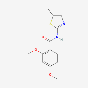 molecular formula C13H14N2O3S B4677218 2,4-dimethoxy-N-(5-methyl-1,3-thiazol-2-yl)benzamide 