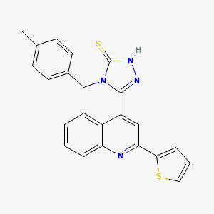 molecular formula C23H18N4S2 B4677224 4-(4-methylbenzyl)-5-[2-(2-thienyl)-4-quinolinyl]-4H-1,2,4-triazole-3-thiol 