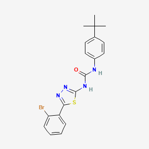molecular formula C19H19BrN4OS B4677228 N-[5-(2-bromophenyl)-1,3,4-thiadiazol-2-yl]-N'-(4-tert-butylphenyl)urea 