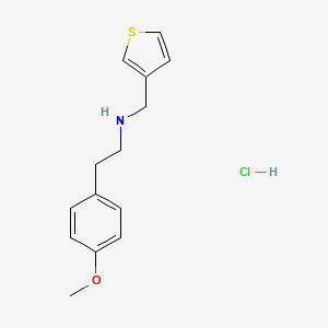 molecular formula C14H18ClNOS B4677249 [2-(4-methoxyphenyl)ethyl](3-thienylmethyl)amine hydrochloride 