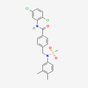 molecular formula C23H22Cl2N2O3S B4677269 N-(2,5-dichlorophenyl)-4-{[(3,4-dimethylphenyl)(methylsulfonyl)amino]methyl}benzamide 