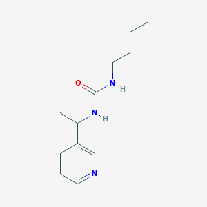 molecular formula C12H19N3O B4677288 N-butyl-N'-[1-(3-pyridinyl)ethyl]urea 