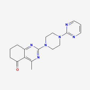 molecular formula C17H20N6O B4677303 4-methyl-2-[4-(2-pyrimidinyl)-1-piperazinyl]-7,8-dihydro-5(6H)-quinazolinone 