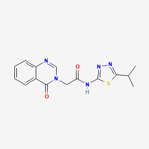 molecular formula C15H15N5O2S B4677322 N-(5-isopropyl-1,3,4-thiadiazol-2-yl)-2-(4-oxo-3(4H)-quinazolinyl)acetamide 