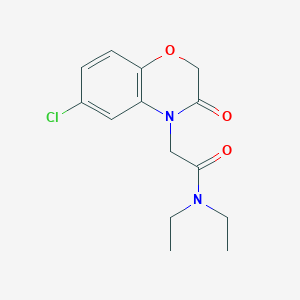 molecular formula C14H17ClN2O3 B4677330 2-(6-chloro-3-oxo-2,3-dihydro-4H-1,4-benzoxazin-4-yl)-N,N-diethylacetamide 