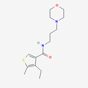 molecular formula C15H24N2O2S B4677356 4-ethyl-5-methyl-N-[3-(4-morpholinyl)propyl]-3-thiophenecarboxamide 