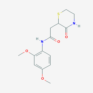 molecular formula C14H18N2O4S B4677370 N-(2,4-dimethoxyphenyl)-2-(3-oxo-2-thiomorpholinyl)acetamide 