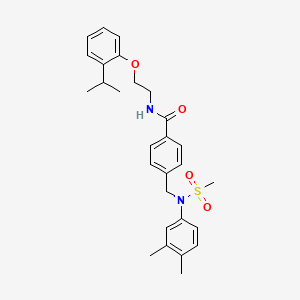 molecular formula C28H34N2O4S B4677375 4-{[(3,4-dimethylphenyl)(methylsulfonyl)amino]methyl}-N-[2-(2-isopropylphenoxy)ethyl]benzamide 