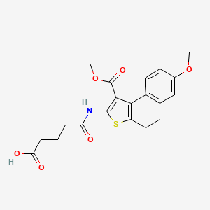 molecular formula C20H21NO6S B4677455 5-{[7-methoxy-1-(methoxycarbonyl)-4,5-dihydronaphtho[2,1-b]thien-2-yl]amino}-5-oxopentanoic acid 