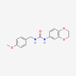 molecular formula C17H18N2O4 B4677457 N-(2,3-dihydro-1,4-benzodioxin-6-yl)-N'-(4-methoxybenzyl)urea 