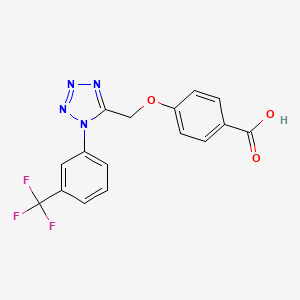 molecular formula C16H11F3N4O3 B4677471 4-({1-[3-(trifluoromethyl)phenyl]-1H-tetrazol-5-yl}methoxy)benzoic acid 