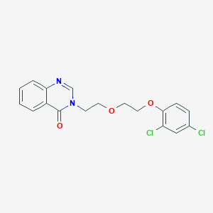 molecular formula C18H16Cl2N2O3 B4677479 3-{2-[2-(2,4-dichlorophenoxy)ethoxy]ethyl}-4(3H)-quinazolinone 