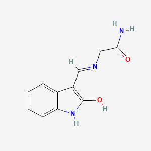 molecular formula C11H11N3O2 B4677497 N~2~-[(2-oxo-1,2-dihydro-3H-indol-3-ylidene)methyl]glycinamide 