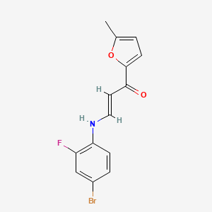 molecular formula C14H11BrFNO2 B4677534 3-[(4-bromo-2-fluorophenyl)amino]-1-(5-methyl-2-furyl)-2-propen-1-one 