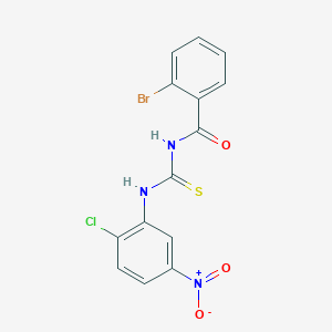 molecular formula C14H9BrClN3O3S B4677558 2-bromo-N-{[(2-chloro-5-nitrophenyl)amino]carbonothioyl}benzamide CAS No. 355428-56-7