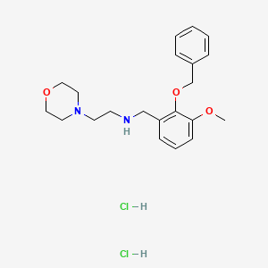 molecular formula C21H30Cl2N2O3 B4677586 N-[2-(benzyloxy)-3-methoxybenzyl]-2-morpholin-4-ylethanamine dihydrochloride 