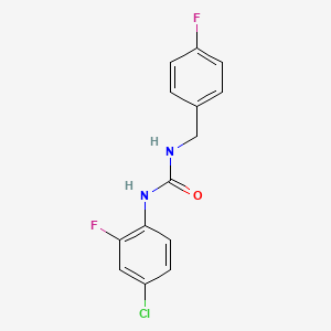 molecular formula C14H11ClF2N2O B4677592 N-(4-chloro-2-fluorophenyl)-N'-(4-fluorobenzyl)urea 