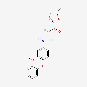 molecular formula C21H19NO4 B4677602 3-{[4-(2-methoxyphenoxy)phenyl]amino}-1-(5-methyl-2-furyl)-2-propen-1-one 