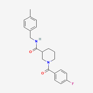 molecular formula C21H23FN2O2 B4677626 1-(4-fluorobenzoyl)-N-(4-methylbenzyl)-3-piperidinecarboxamide 