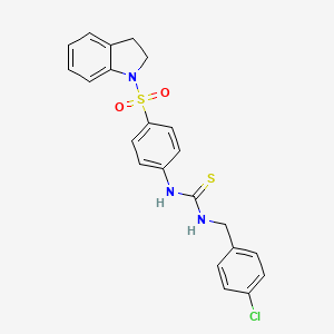 molecular formula C22H20ClN3O2S2 B4677646 N-(4-chlorobenzyl)-N'-[4-(2,3-dihydro-1H-indol-1-ylsulfonyl)phenyl]thiourea 