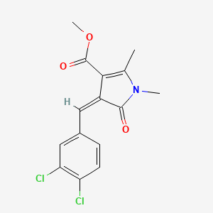 molecular formula C15H13Cl2NO3 B4677650 methyl 4-(3,4-dichlorobenzylidene)-1,2-dimethyl-5-oxo-4,5-dihydro-1H-pyrrole-3-carboxylate 