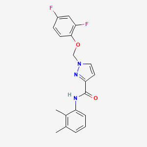 molecular formula C19H17F2N3O2 B4677656 1-[(2,4-difluorophenoxy)methyl]-N-(2,3-dimethylphenyl)-1H-pyrazole-3-carboxamide 
