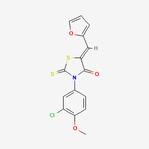 molecular formula C15H10ClNO3S2 B4677663 3-(3-chloro-4-methoxyphenyl)-5-(2-furylmethylene)-2-thioxo-1,3-thiazolidin-4-one 