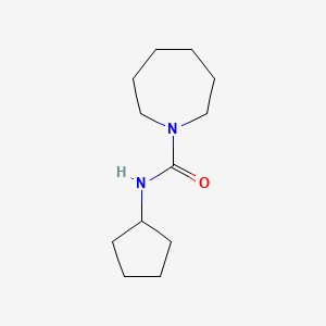 molecular formula C12H22N2O B4677664 N-cyclopentyl-1-azepanecarboxamide 