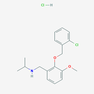 molecular formula C18H23Cl2NO2 B4677679 N-{2-[(2-chlorobenzyl)oxy]-3-methoxybenzyl}propan-2-amine hydrochloride 