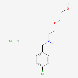 molecular formula C11H17Cl2NO2 B4677686 2-{2-[(4-chlorobenzyl)amino]ethoxy}ethanol hydrochloride 