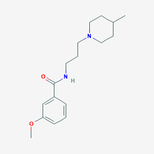 3-methoxy-N-[3-(4-methyl-1-piperidinyl)propyl]benzamide