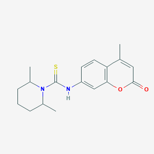 molecular formula C18H22N2O2S B4677719 2,6-dimethyl-N-(4-methyl-2-oxo-2H-chromen-7-yl)-1-piperidinecarbothioamide 