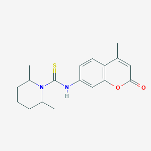 2,6-dimethyl-N-(4-methyl-2-oxo-2H-chromen-7-yl)-1-piperidinecarbothioamide